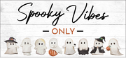 Print Shop Rectangle MDF Cutout Spooky Vibes Only Ghosts