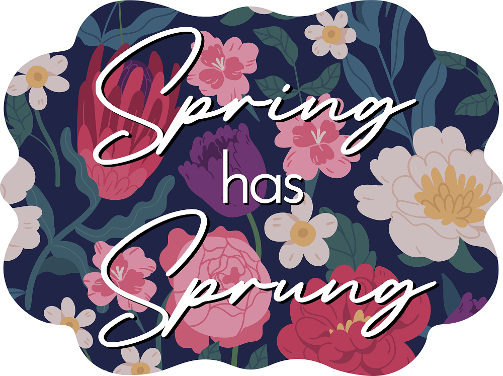Print Shop Scalloped Plaque MDF Cutout Spring Has Sprung