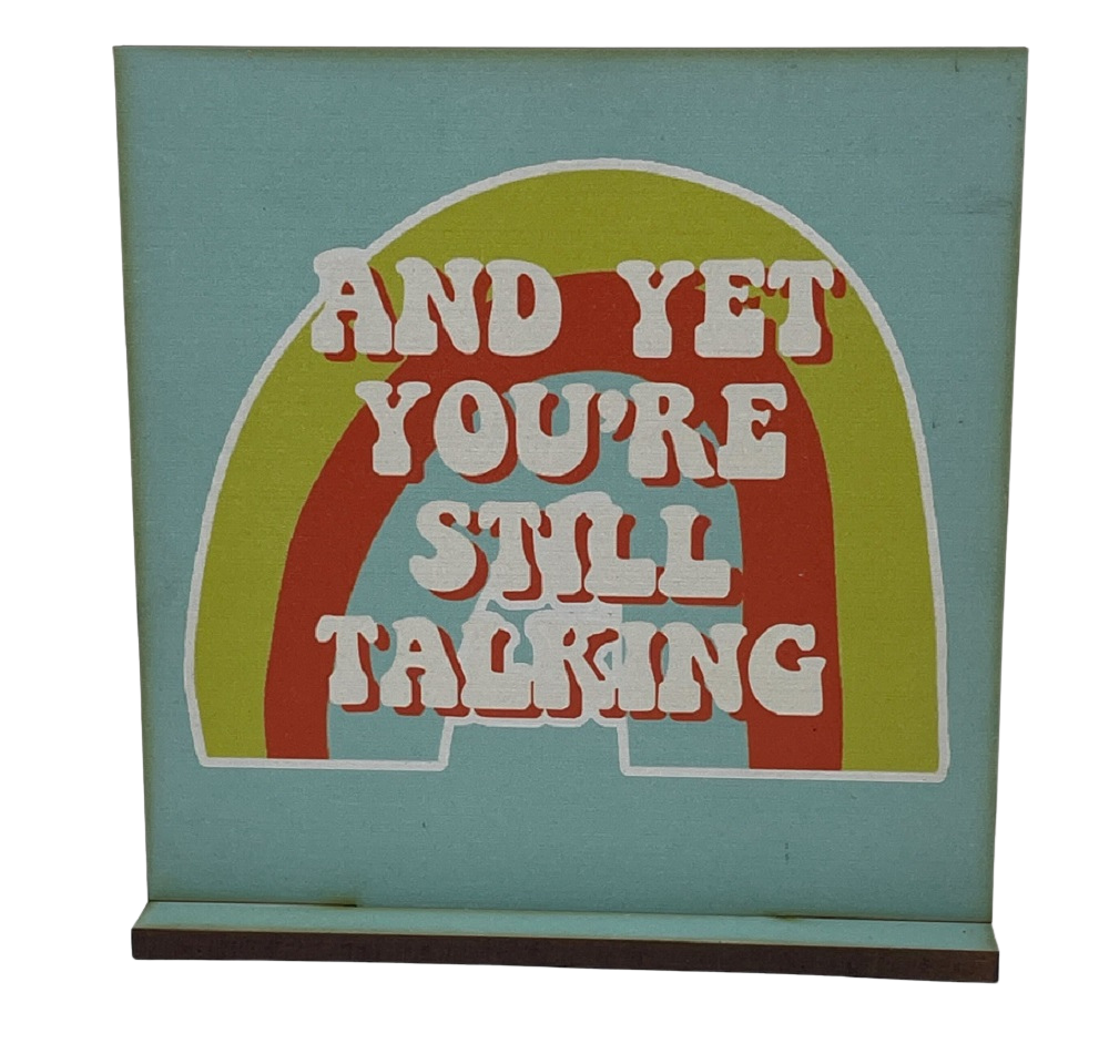 Print Shop Retro MDF Cutout With Stand