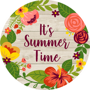 Print Shop Circle MDF Cutout It's Summer Time