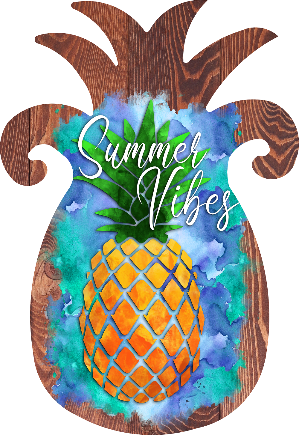 Print Shop Pineapple MDF Cutout Summer Vibes