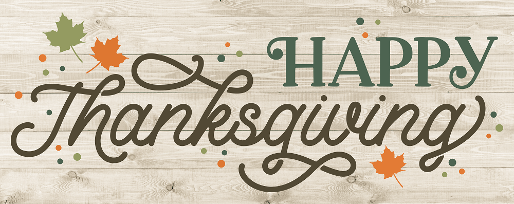 Print Shop Rectangular Sign MDF Cutout Happy Thanksgiving