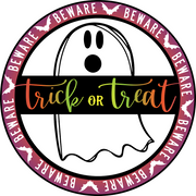 Print Shop Circle MDF Cutout Trick Or Treat
