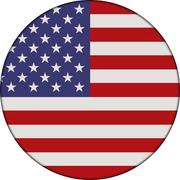 Print Shop Round MDF Cutout USA Flag