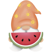 Print Shop Gnome MDF Cutout Watermelon Gnome