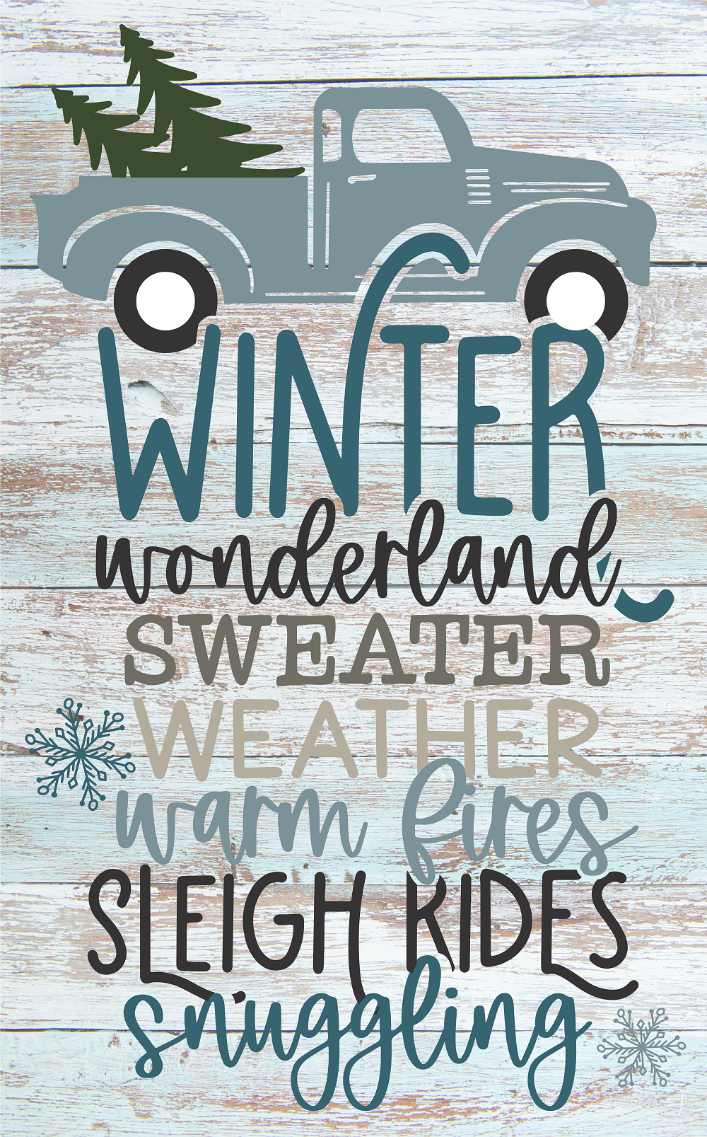 Print Shop Rectangle MDF Cutout Winter Wonderland Weather Warm Fires Sleigh Rides Snuggling