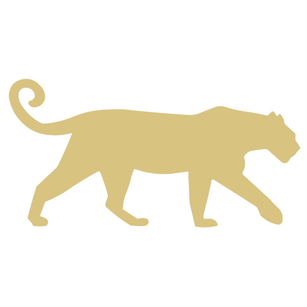 Basic Shape Walking Puma MDF Cutout Silhouette - Unfinished For DIY