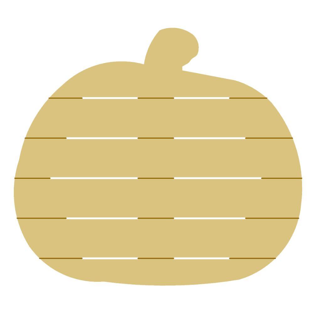 Basic Shape Pumpkin MDF Cutout Shiplap - Unfinished For DIY