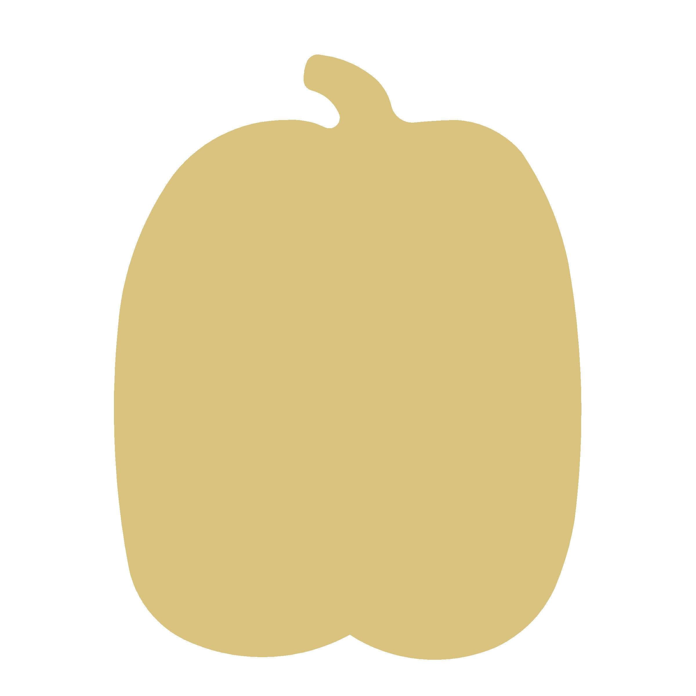Basic Shape Pumpkin MDF Cutout Autumn Decor Style 12 - Unfinished For DIY