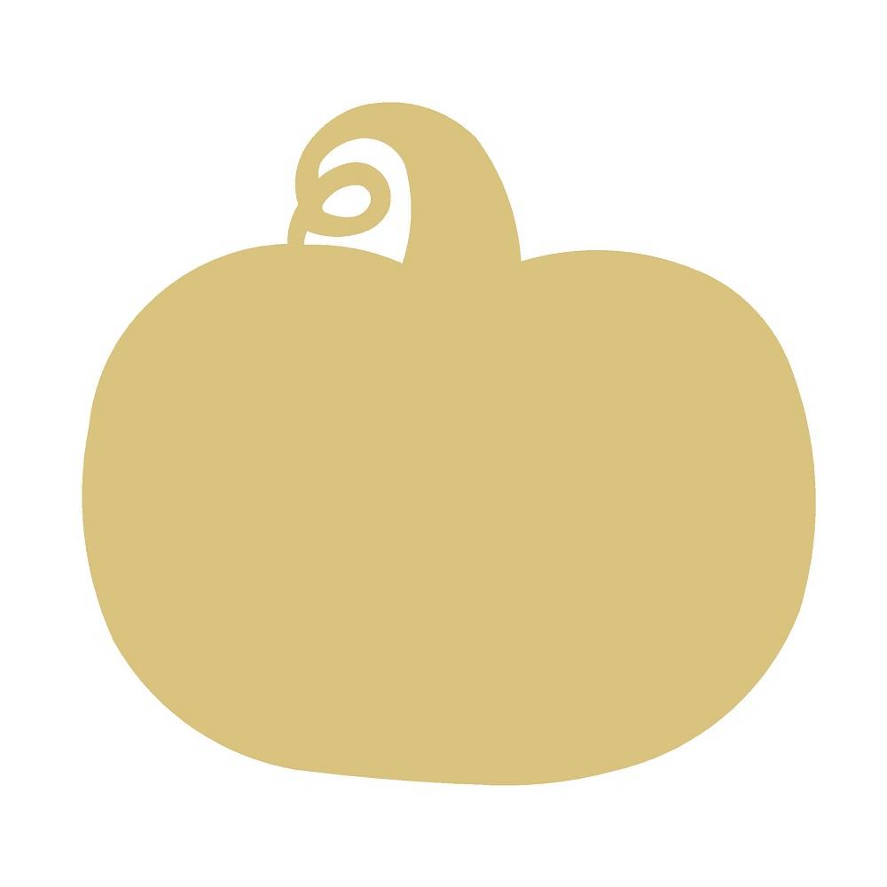 Basic Shape Pumpkin MDF Cutout Autumn Silhouette Style 14 - Unfinished For DIY
