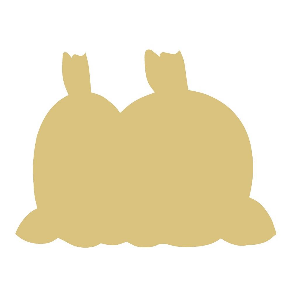 Basic Shape Pumpkin Duo MDF Cutout Twin Pumpkin Silhouette - Unfinished For DIY