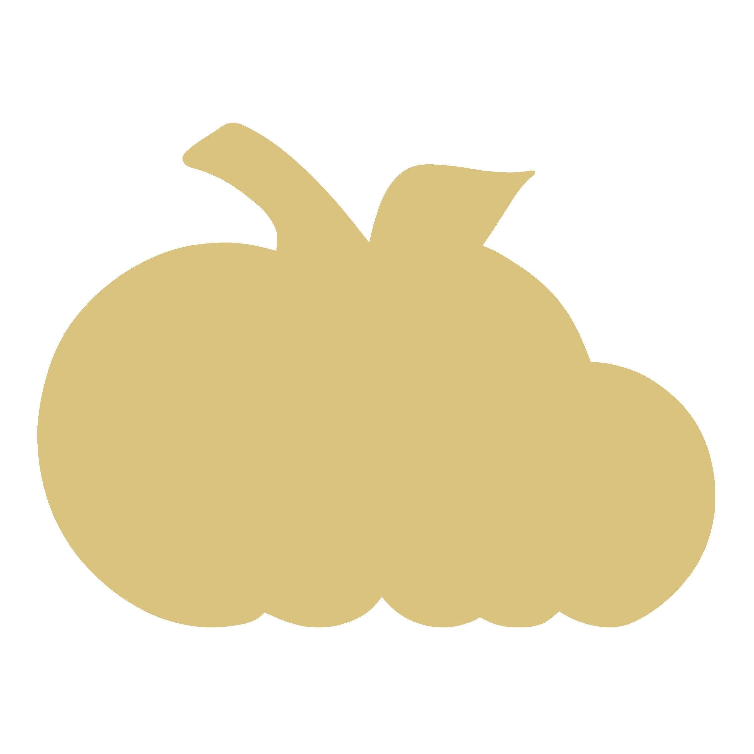 Basic Shape Pumpkin MDF Cutout Autumn Decor Style 23 - Unfinished For DIY