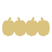 Basic Shape Pumpkin MDF Cutout Row Of Pumpkins Silhouette - Unfinished For DIY