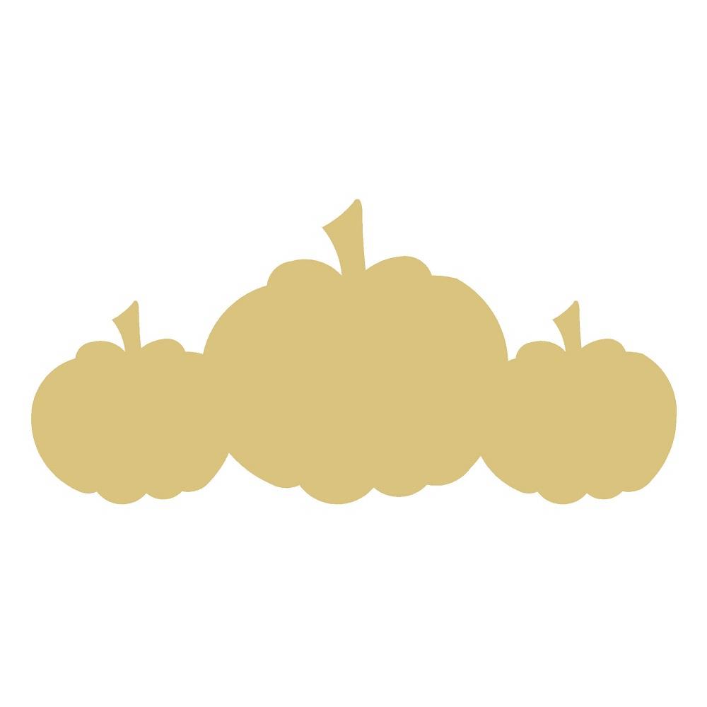 Basic Shape Pumpkin Trio MDF Cutout Silhouette - Unfinished For DIY