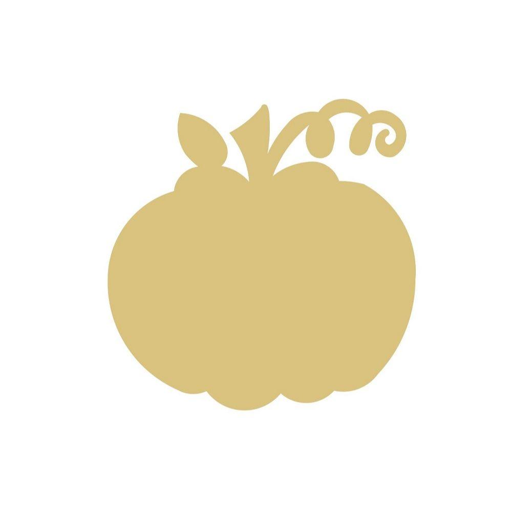 Basic Shape Pumpkin MDF Cutout Autumn Decor Style 3 - Unfinished For DIY