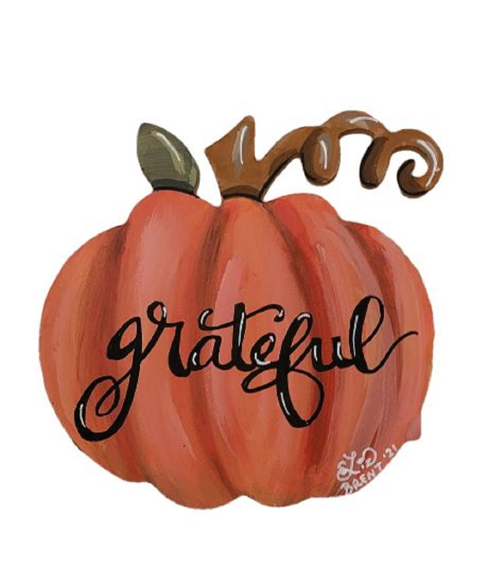 Basic Shape Pumpkin MDF Cutout Autumn Decor Style 3 - Unfinished For DIY