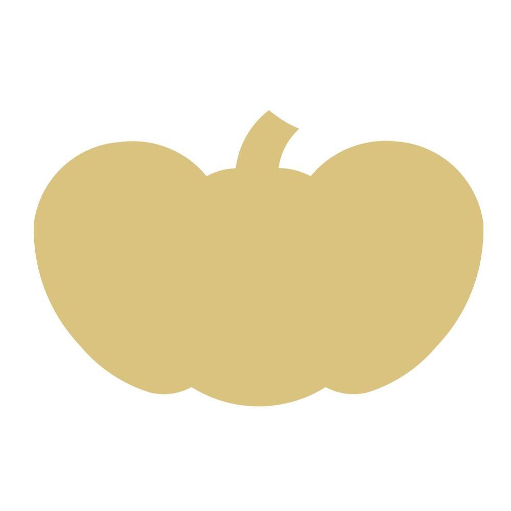 Basic Shape Pumpkin MDF Cutout Autumn Decor Style 4 - Unfinished For DIY