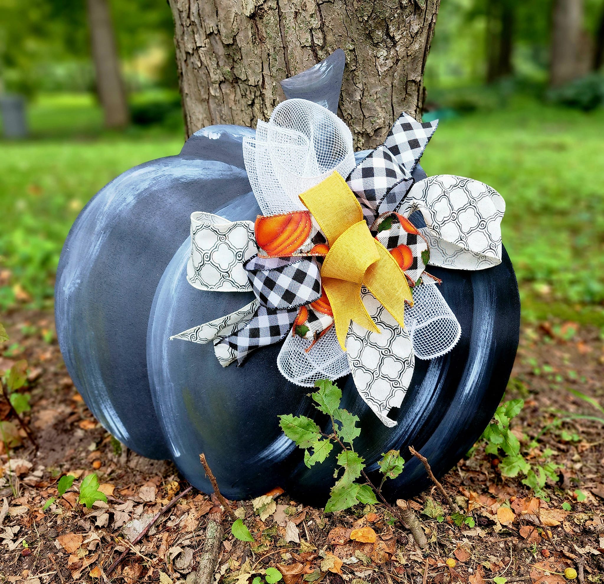 Basic Shape Pumpkin MDF Cutout Autumn Decor Style 6 - Unfinished For DIY