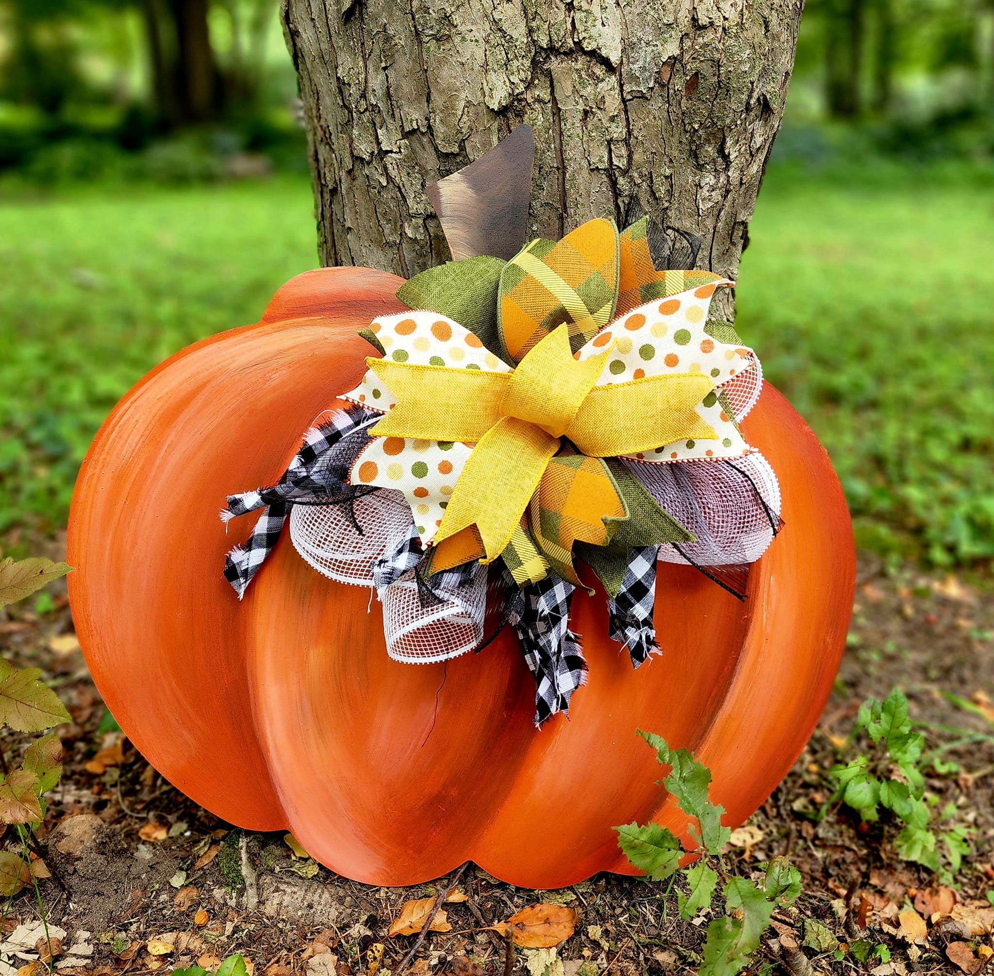 Basic Shape Pumpkin MDF Cutout Autumn Decor Style 6 - Unfinished For DIY
