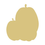 Basic Shape Dual Pumpkins MDF Cutout Silhouette - Unfinished For DIY