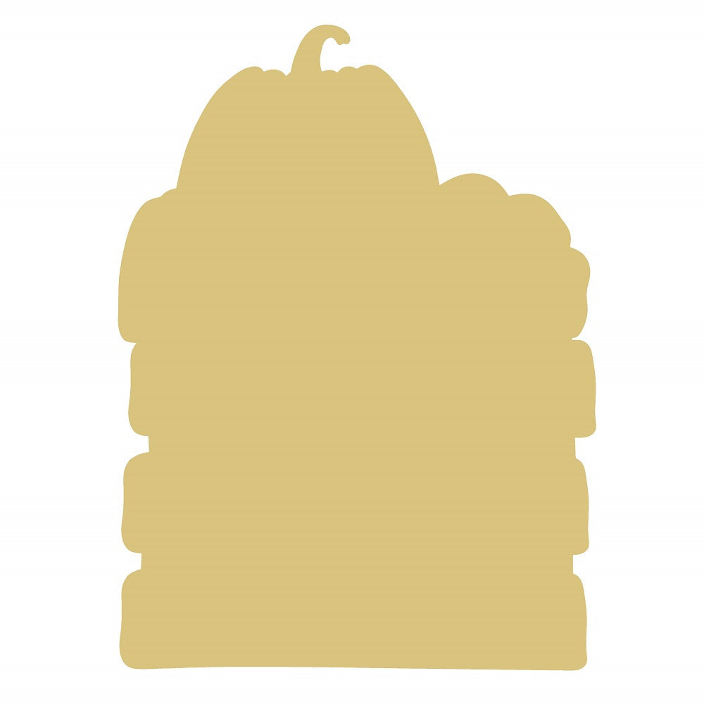 Basic Shape Stacked Pumpkins MDF Cutout Autumn Decor - Unfinished For DIY