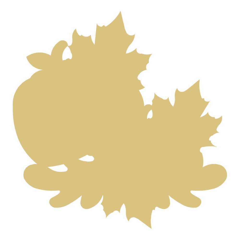 Basic Shape Pumpkin Leaves MDF Cutout Autumn Leaf Silhouette - Unfinished For DIY