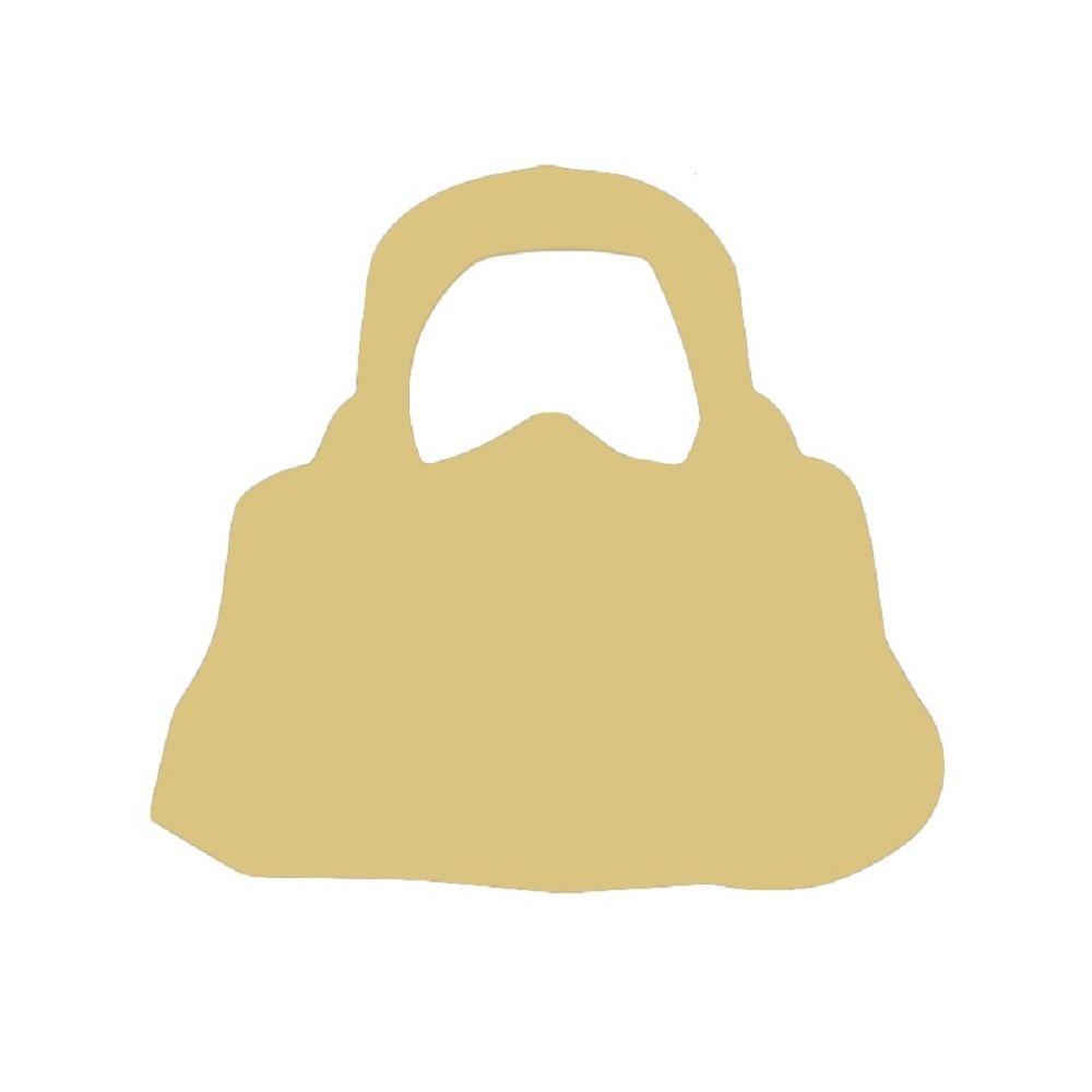 Basic Shape Handbag MDF Cutout Purse Silhouette - Unfinished For DIY