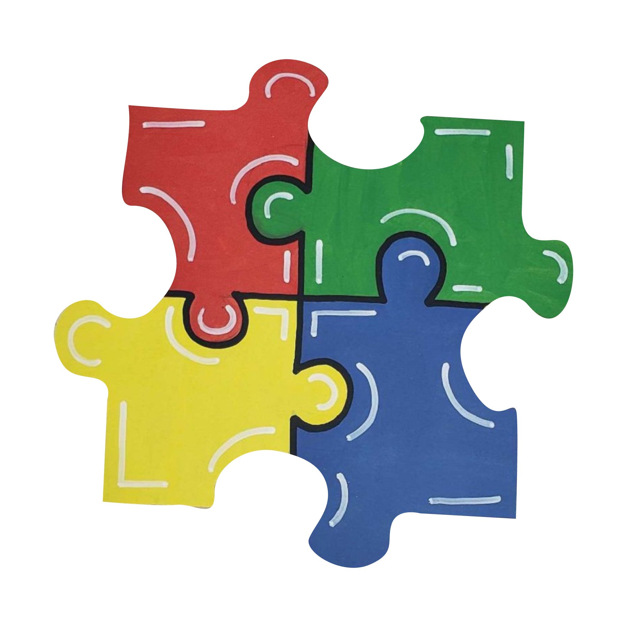 Basic Shape Puzzle Piece MDF Cutout Silhouette - Unfinished For DIY