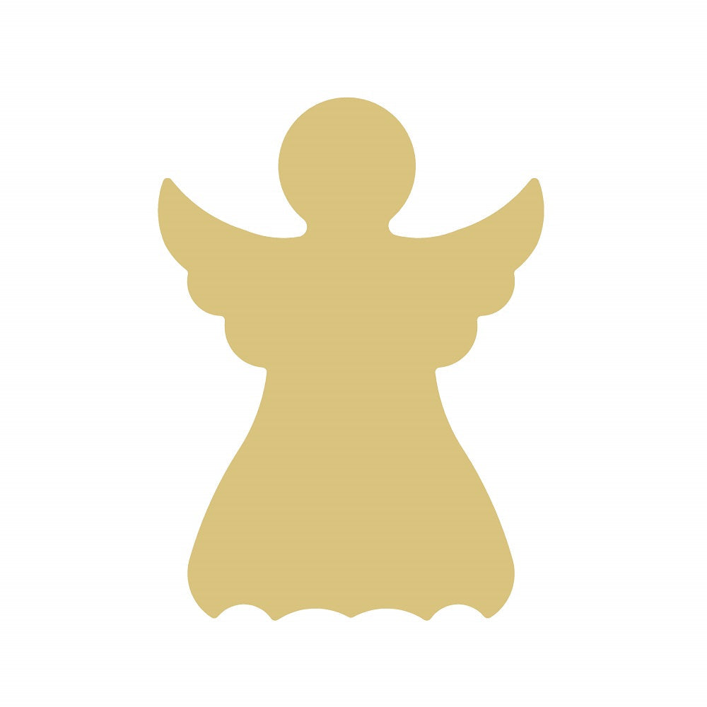 PWAT Basic Shape Angel MDF Cutout Silhouette - Unfinished For DIY