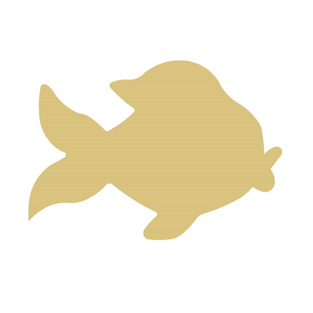 PWAT Basic Shape Fish MDF Cutout Goldfish Silhouette - Unfinished For DIY
