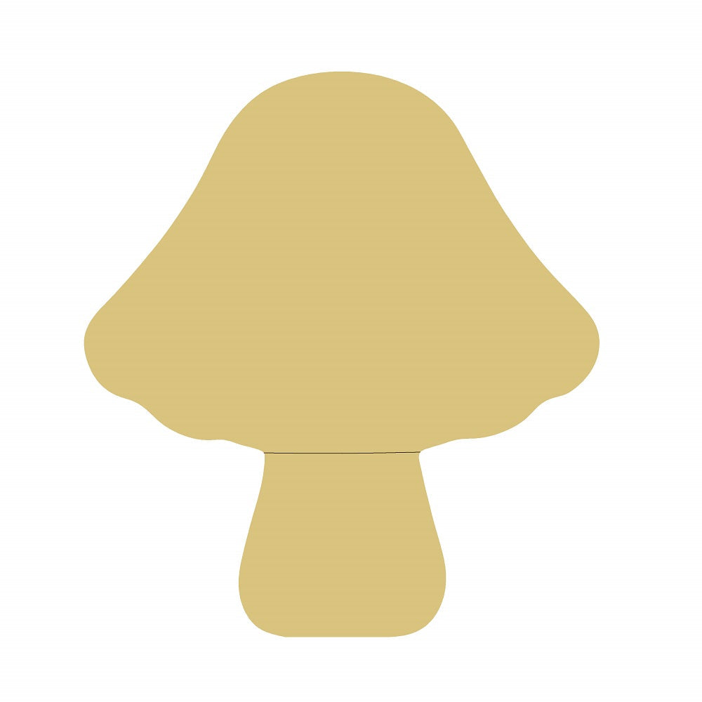 PWAT Design By Line Mushroom MDF Cutout Shelf Sitter - Unfinished For DIY