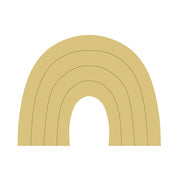 PWAT Design By Line Rainbow MDF Cutout Shelf Siteer - Unfinished For DIY