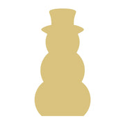 PWAT Basic Shape Snowman MDF Cutout Shelf Sitter - Unfinished For DIY