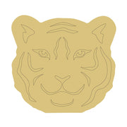 PWAT Design By Line Tiger Head MDF Cutout Shelf Sitter - Unfinished For DIY