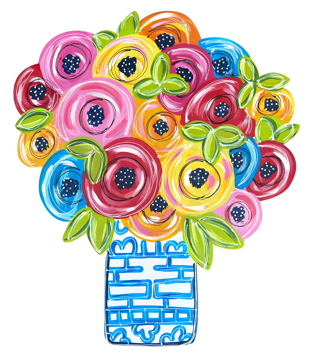 QUEEN OF MY CASTLE COLORFUL FLOWER BOUQUET