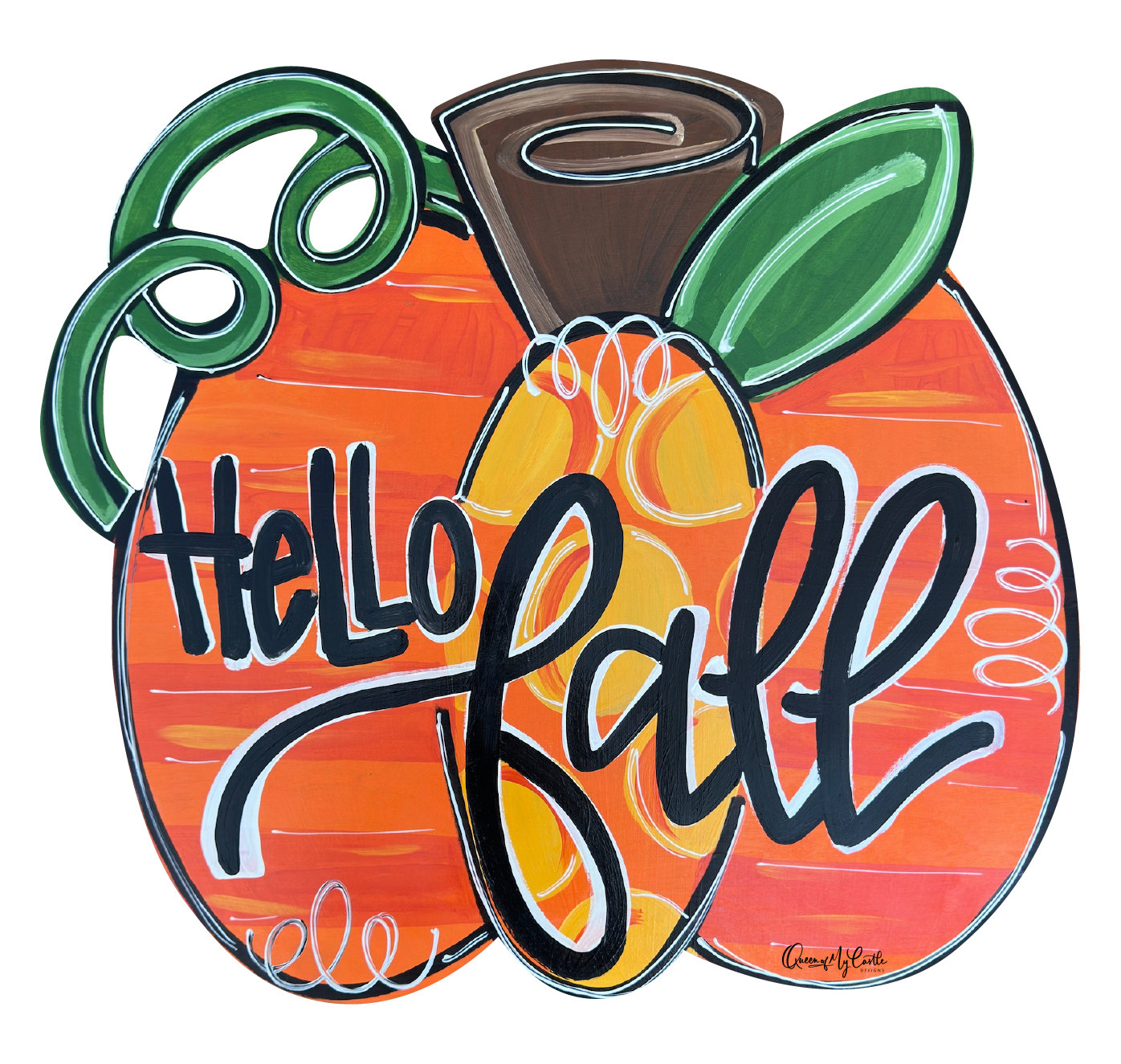 QUEEN OF MY CASTLE HELLO FALL PUMPKIN