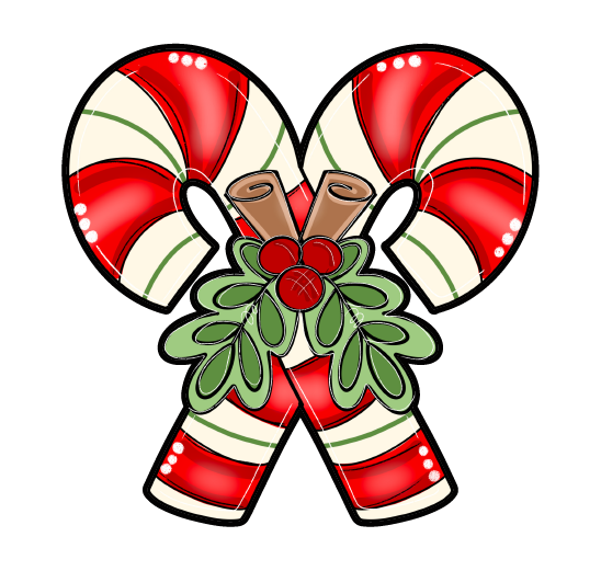 QUEEN OF MY CASTLE DOUBLE CANDY CANES