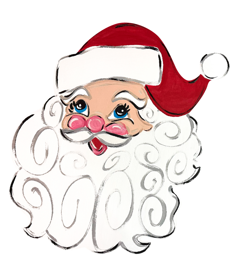 QUEEN OF MY CASTLE OLD FASHIONED SANTA HEAD