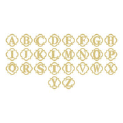 Basic Shape Quatrefoil Monogram MDF Cutout Alphabet A-Z Monogram Set - Unfinished For DIY