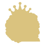 Basic Shape Queen MDF Cutout With Crown Silhouette - Unfinished For DIY