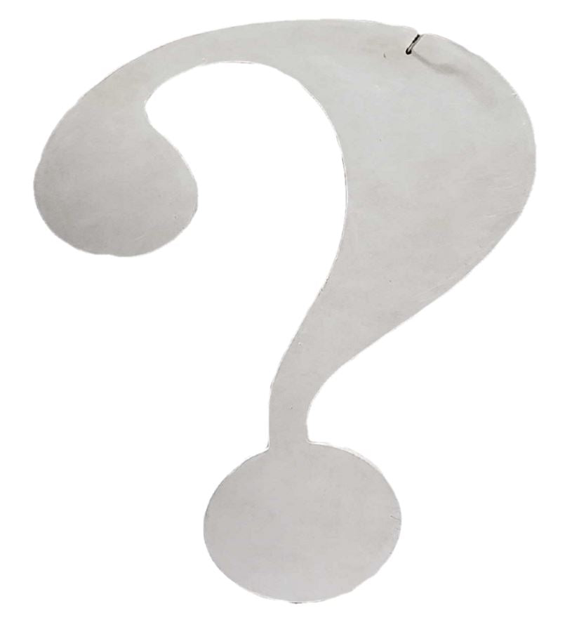 Basic Shape Question Mark MDF Cutout Symbol - Unfinished For DIY