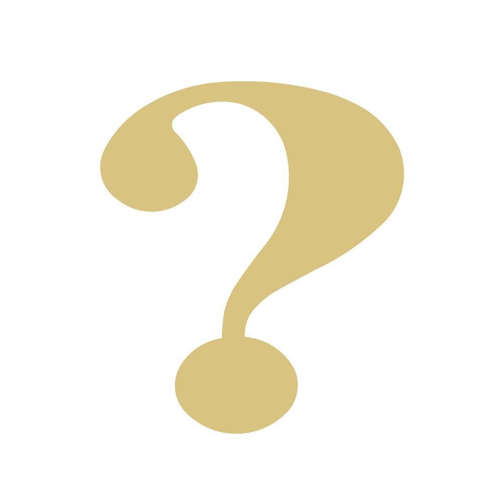 Basic Shape Question Mark MDF Cutout Symbol - Unfinished For DIY