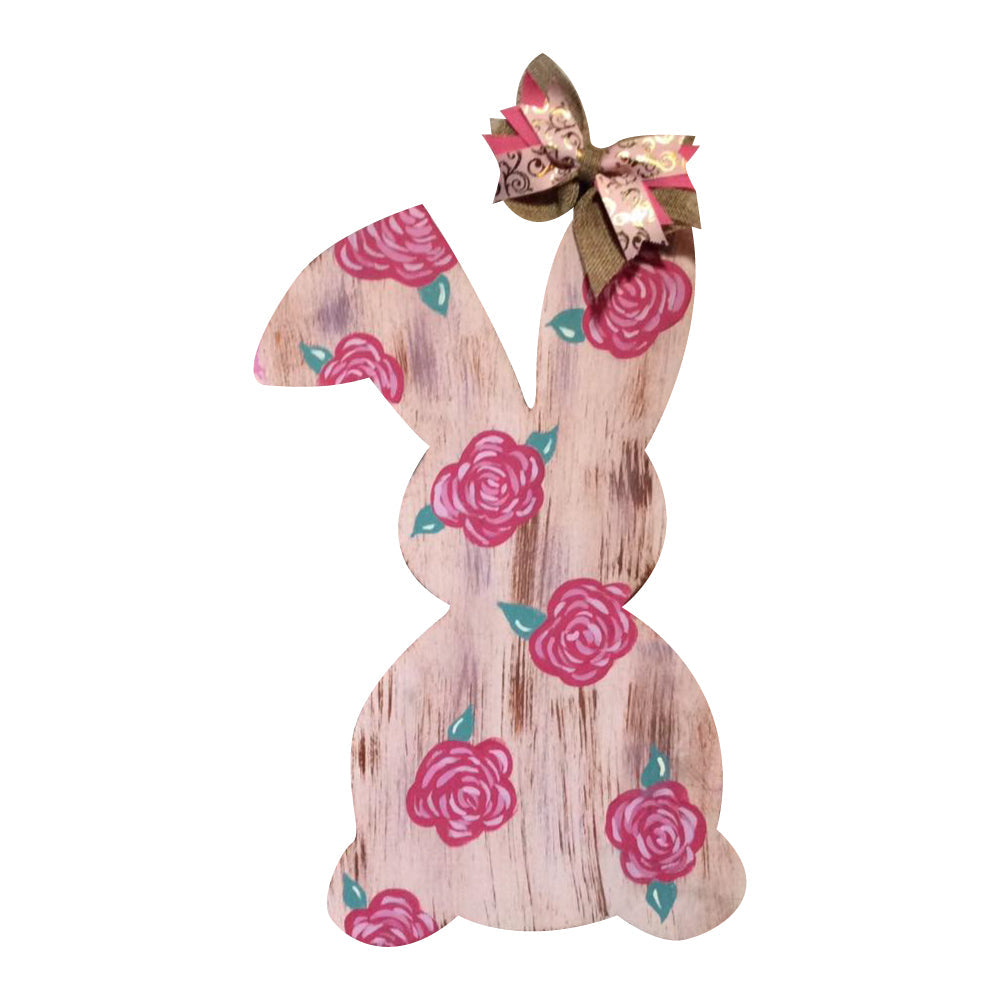 Basic Shape Rabbit MDF Cutout Silhouette Style 14 - Unfinished For DIY