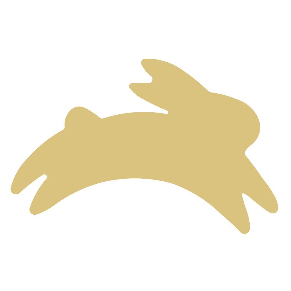 Basic Shape Rabbit MDF Cutout Jumping Silhouette - Unfinished For DIY