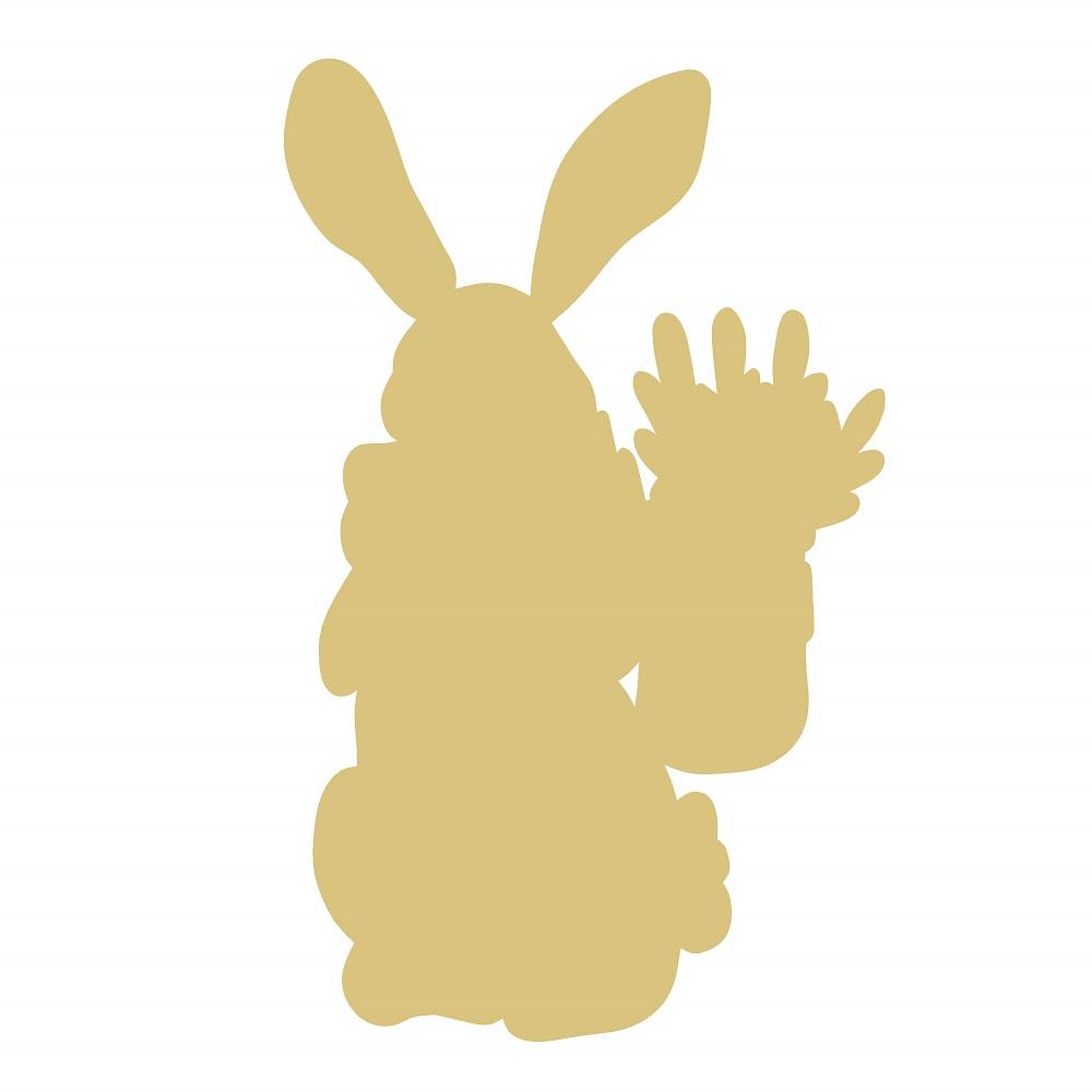 Basic Shape Rabbit MDF Cutout Silhouette Style 31 - Unfinished For DIY