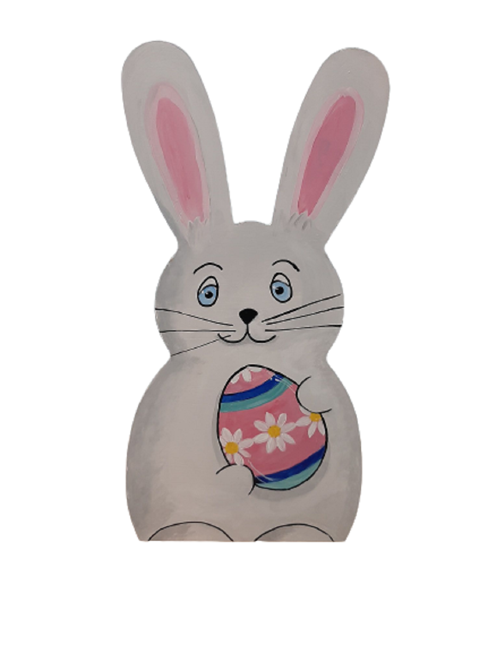 Basic Shape Rabbit MDF Cutout Silhouette  - Unfinished For DIY