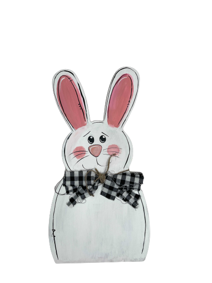 Basic Shape Rabbit MDF Cutout Silhouette  - Unfinished For DIY