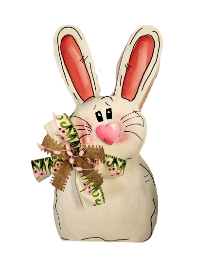 Basic Shape Rabbit MDF Cutout Silhouette  - Unfinished For DIY