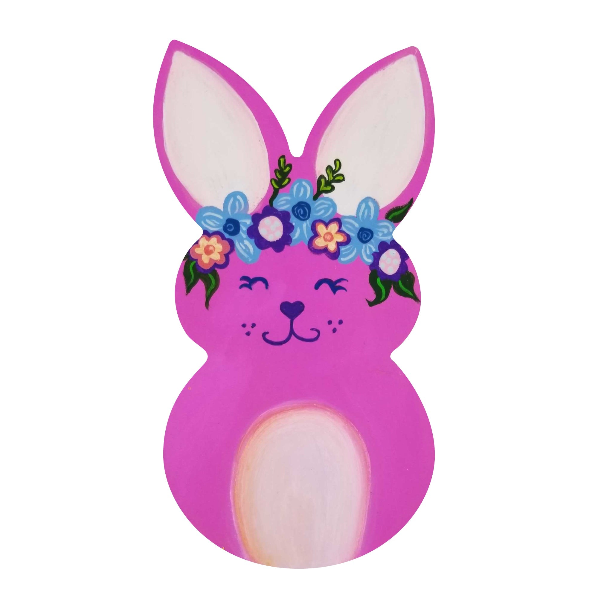 Basic Shape Rabbit MDF Cutout Silhouette Style 4 - Unfinished For DIY