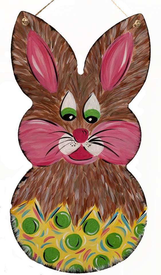 Basic Shape Rabbit MDF Cutout Silhouette Style 4 - Unfinished For DIY
